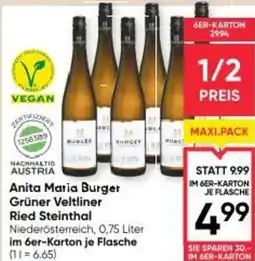 Maximarkt Anita Maria Burger Grüner Veltliner Ried Steinthal Angebot
