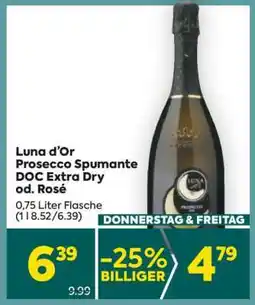 Billa Luna d’Or Prosecco Spumante DOC Extra Dry od. Rosé Angebot