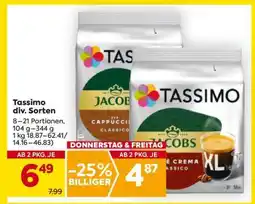 Billa Tassimo div. Sorten Angebot