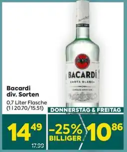 Billa Bacardi div. Sorten Angebot