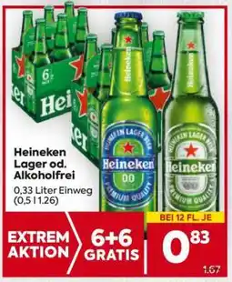 Billa Heineken Lager od. Alkoholfrei Angebot