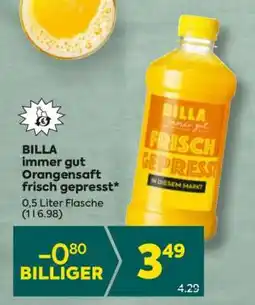Billa BILLA immer gut Orangensaft frisch gepresst Angebot