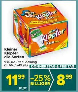 Billa Kleiner Klopfer div. Sorten Angebot