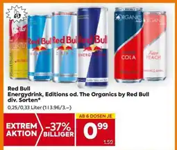 Billa Red Bull Energydrink, Editions od. THE Organics by Red Bull div. Sorten Angebot