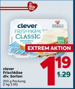 Billa clever Frischkäse div. Sorten Angebot