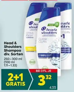 Billa Head & Shoulders Shampoo div. Sorten Angebot