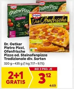 Billa Dr. Oetker Pietro Pizzi, Ofenfrische Pizza od. Steinofenpizza Tradizionale div. Sorten Angebot