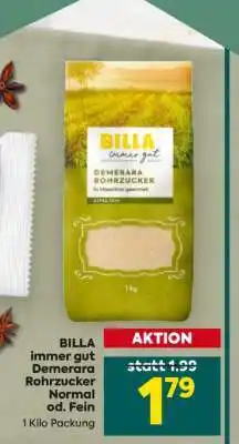 Billa BILLA immer gut Demerara Rohrzucker Normal od. Fein Angebot