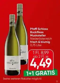 Spar Pfaffl Schloss Bockfliess Muskateller Angebot