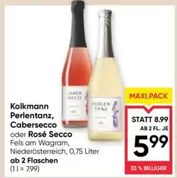 Maximarkt Kolkmann Perlentanz, Cabersecco oder Rosé Secco Angebot