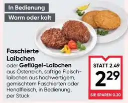 Maximarkt Faschierte Laibchen oder Geflügel-Laibchen Angebot