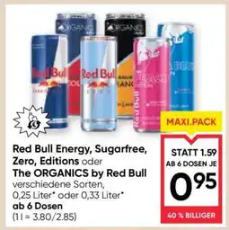 Maximarkt Red Bull Energy, Sugarfree, Zero, Editions oder The ORGANICS by Red Bull Angebot