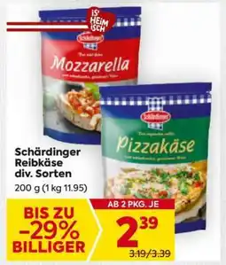 Billa Schärdinger Reibkäse div. Sorten Angebot