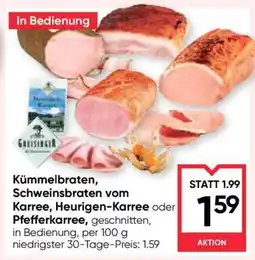 Maximarkt Kümmelbraten, Schweinsbraten vom Karree, Heurigen-Karree oder Pfefferkarree Angebot