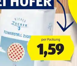 Hofer Wiener Zucker Feinkristall- zucker Angebot