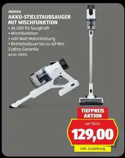 Hofer MEDION AKKU-STIELSTAUBSAUGER MIT WISCHFUNKTION Angebot