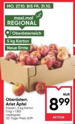 Maximarkt Oberösterr. Arlet Äpfel Angebot