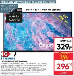 Maximarkt LED TV UE 43CU7090 UHD Angebot