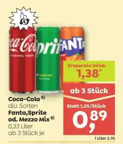 ADEG Coca-Cola div. Sorten Fanta, Sprite od. Mezzo Mix Angebot