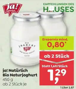 ADEG ja! Natürlich Bio Naturjoghurt Angebot