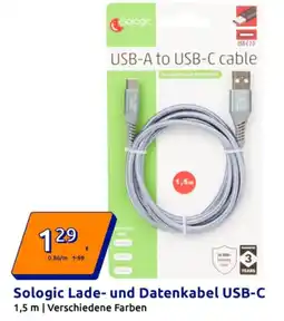 Action Sologic Lade- und Datenkabel USB-C Angebot