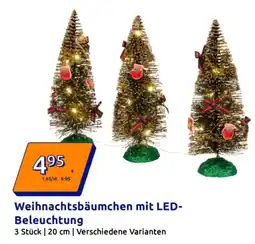 Action Weihnachtsbäumchen mit LED- Beleuchtung Angebot