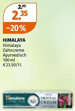 Müller Himalaya Zahncreme Ayurvedisch Angebot