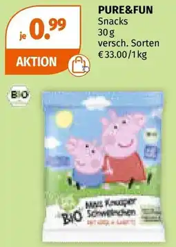 Müller PURE&FUN Snacks Angebot