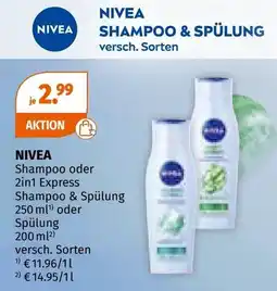 Müller NIVEA Shampoo oder 2in1 Express Shampoo & Spülung Angebot