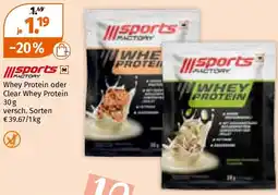 Müller Whey Protein oder Clear Whey Protein Angebot