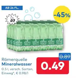 T&G Römerquelle Mineralwasser Angebot