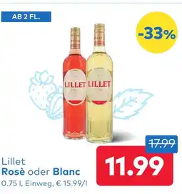 T&G Lillet Rosè oder Blanc Angebot