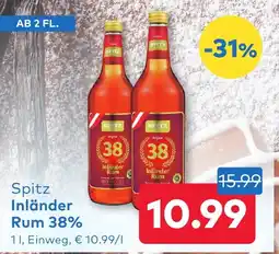 T&G Spitz Inländer Rum 38% Angebot