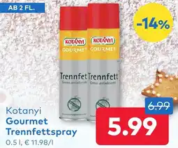 T&G Kotanyi Gourmet Trennfettspray Angebot