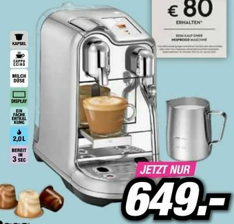 Red Zac Kapselmaschine The Creatista Pro Edelstahl Angebot