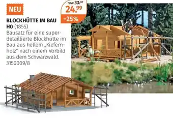 Blockhütte im bau