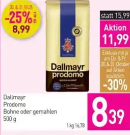 Sutterlüty Dallmayr prodomo bohne oder gemahlen Angebot