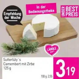 Sutterlüty Sutterlüty's camembert mit zirbe Angebot