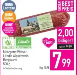 Sutterlüty Metzgerei walser ländle alpschwein bergwurst Angebot