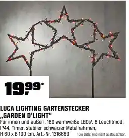 OBI Luca lighting gartenstecker garden d'light" Angebot