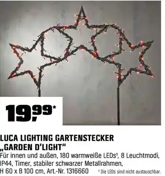 Luca lighting gartenstecker garden d'light"