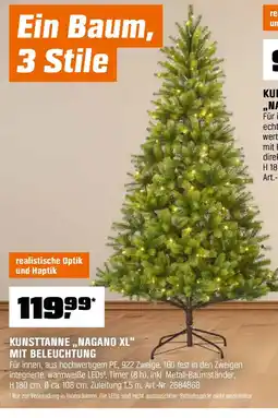 OBI Kunsttanne,,nagano xl mit beleuchtung Angebot