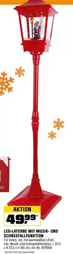 OBI Led-laterne mit musik- und schneefallfunktion Angebot