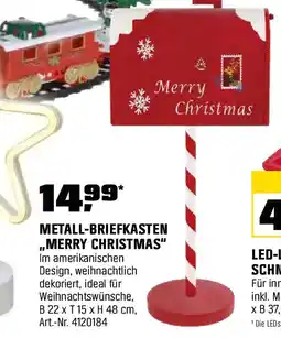 OBI Metall-briefkasten ,,merry christmas Angebot