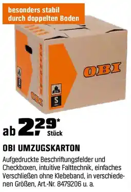 OBI Obi umzugskarton Angebot