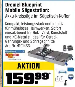 OBI Dremel blueprint mobile sägestation: akku-kreissäge im sägetisch-koffer Angebot
