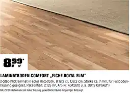 OBI Laminatboden comfort eiche royal elm Angebot