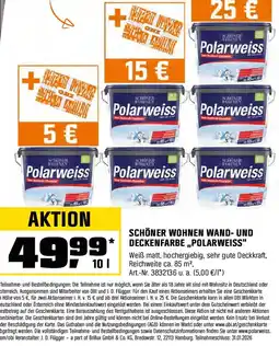 OBI Schöner wohnen wand- und deckenfarbe polarweiss Angebot