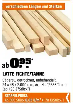 OBI Latte fichte/tanne Angebot