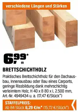 OBI Brettschichtholz Angebot